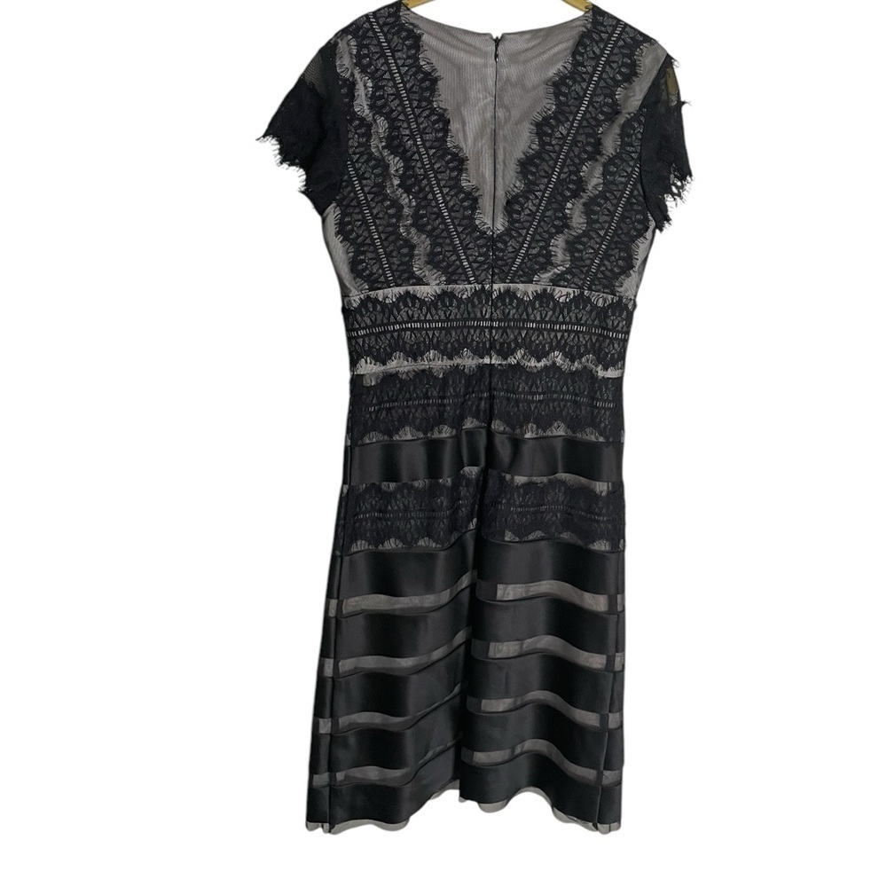 JS Collections Black Lace Nude Cocktail Dress 4 - Picture 3 of 6